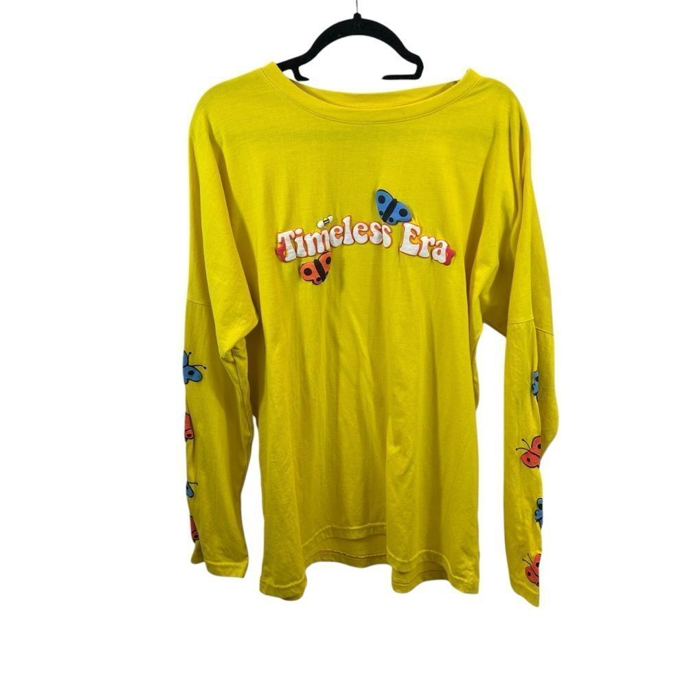 Ladies Timeless Era Brand Yellow Long Sleeve Print T-Shirt Size‎ XXL - Picture 2 of 9